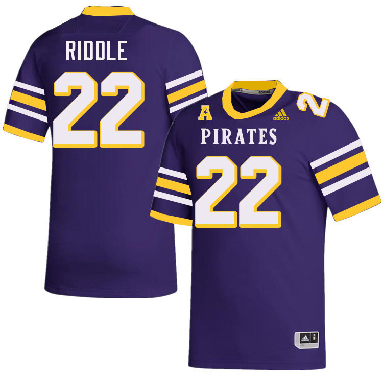 Ja'Marley Riddle ECU Jersey,East Carolina Pirates #22 Ja'Marley Riddle Jersey Youth College-Purple 2